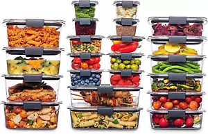 Rubbermaid Brilliance BPA Free 22 Piece Food Storage Meal Prep Lunch & Leftovers - Picture 1 of 11