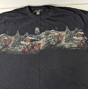 Clearwater Outfitters Santa Bikers T Shirt Mens Size XXL Black Winter Motorcycle - Picture 1 of 10