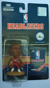 1996 NBA Jerry Stackhouse Philadelphia 76ers uniforme rojo cabezas de cartel Corinthian - Imagen 1 de 2