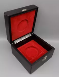 Kodak Großformatkamera Ektar Graflex Holz Objektiv Box Filz gefüttert Werbung - Bild 1 von 9