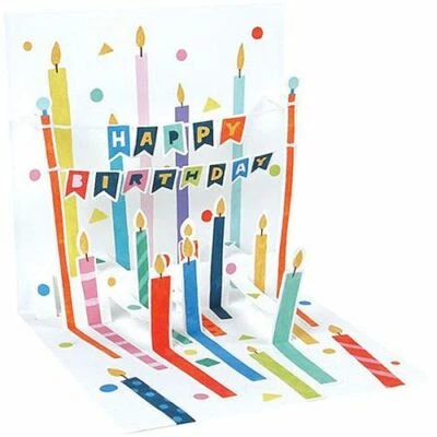 Lots of Candles Happy Birthday Card Pop Up Greeting Card Up With Paper  - Image 1 of 4
