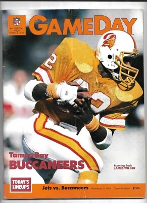 November 17, 1985 Jets vs Bucs Game Day Program----James Wilder  Good - Image 1 of 2