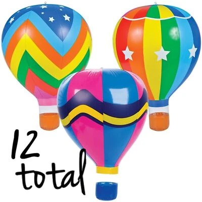 RHODE ISLAND NOVELTY 12 Hot Air Balloon Inflatables Blow Up Party Decoration Pool Toy Float Inflate