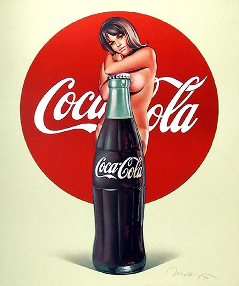 Mel Ramos - Lola Cola - 1972, Pop Art Grafik Kollotypie, Luxus Rarität - Bild 1 von 1