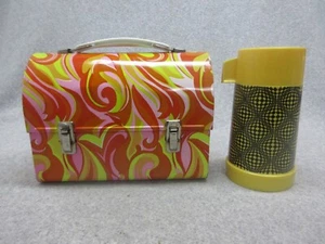 Best-on-ebay 1969 PSYCHEDELIC DoME LUNCHBOX & THERMOS BoTh Condition#9.5 Groovy - Picture 1 of 7
