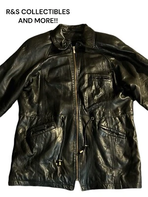 VINTAGE WOMEN’S ARROW DAMSELLE BLACK SOFT LEATHER JACKET SIZE MEDIUM - Image 1 of 4