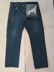 Levi's 501 Mens Size 40 x 32* Relaxed Straight 100% Cotton Blue Jeans - Picture 1 of 11