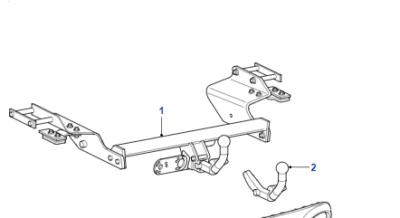 New Genuine Jaguar XF 08-15 Saloon Detachable Swan Neck Tow Bar C2Z5095 - Image 1 of 4
