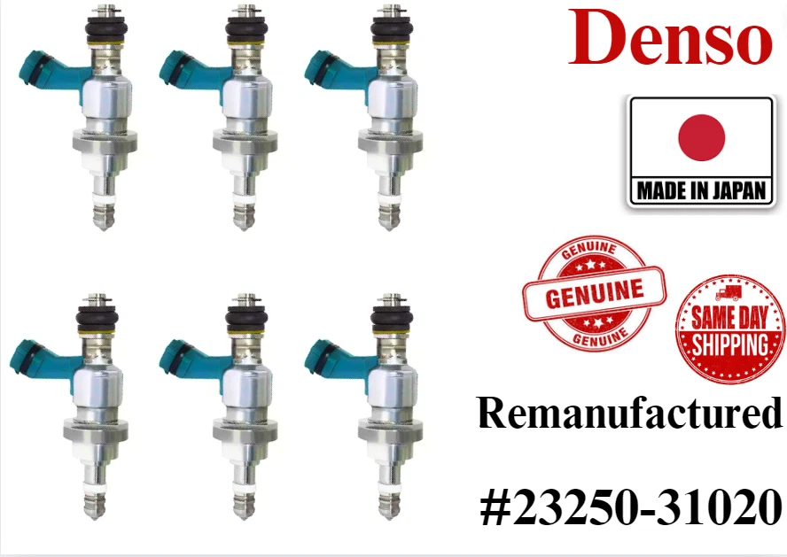Inyector de combustible Denso remanufacturado OEM 6x para Lexus IS 250 2006-2015 2,5 L V6 Foto 1 de 1