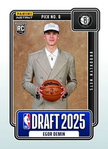 2025 Panini Instant NBA Draft Night 8 Egor Demin Brooklyn Nets Rookie Presale - Bild 1 von 1