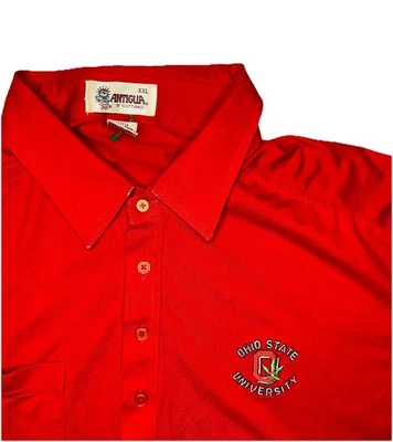 *De colección* Polo para hombre Antigua of Scottsdale NCAA Ohio State Buckeyes rojo EE. UU.; 2XL Foto 1 de 4
