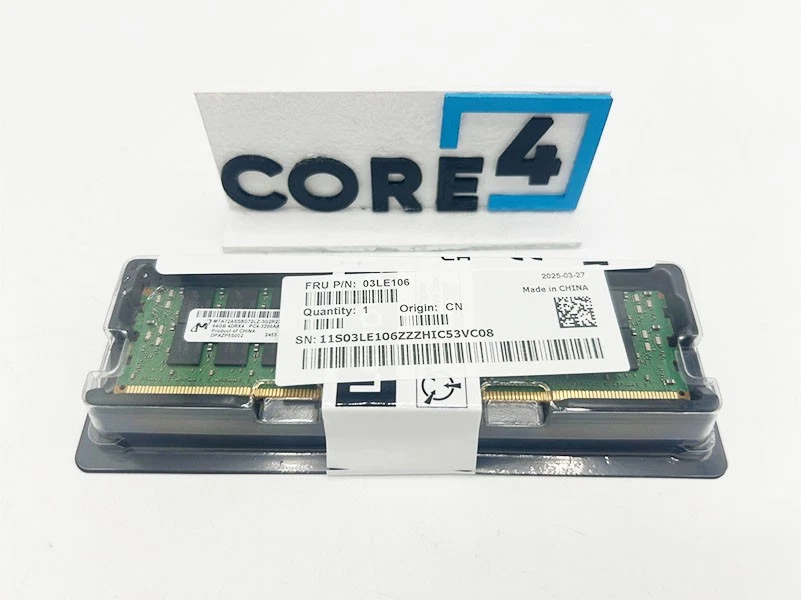 MICRON MTA72ASS8G72LZ-3G2R2 64GB PC4-3200AA DDR4-3200 4DRX4 ECC LRDIMM *New Seal - Image 1 of 1