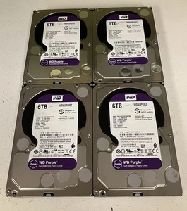 LOT 4: WESTERN DIGITAL 6TB WD60PURZ SURVEILLANCE 3.5" SATA HDD - Afbeelding 1 van 8