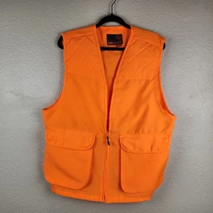 Game Winner Mens Hunting Safety Vest S/M Blaze Orange Quilted Shoulders Zip... - Picture 1 of 8