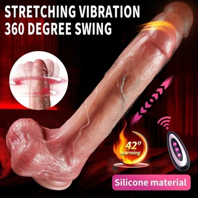 Real Feel 10” Thrusting Dildo – Vibrating, Heating & Remote Control Sex Toy - Image 1 of 4