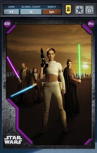 Topps Star Wars Card Trader 2018 AOTC Padme Award Light & Dark Purple Epic 20cc - Picture 1 of 2