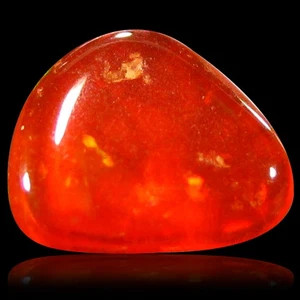 Exquisita piedra de ópalo de fuego rojo rojo rojo forma de cabujón AAA 0,66 quilates con forma de cabujón de lujo AAA (7 x 7 mm) - Imagen 1 de 1