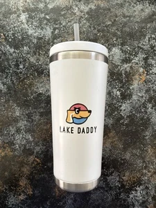 Lake Daddy Logo Tumbler, White - Picture 1 of 2