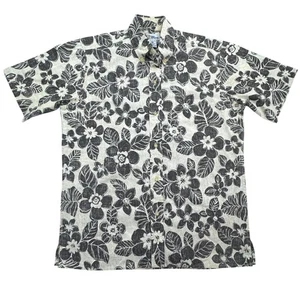 Reyn Spooner Shirt Mens Small Black White Floral Hawaiian Button Up Aloha Camp - Picture 1 of 7