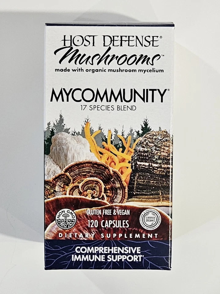🌞Host Defense Fungi Perfecti Host Defense MyCommunity 120 Capsules Exp Feb 2028 - Image 1 of 1