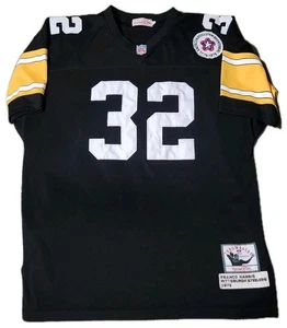 Mitchell & Ness Franco Harris Throwbacks #32 Steelers 1975 Jersey Stitch Sz 52 - Picture 1 of 6
