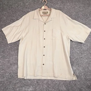 Pusser's Island Reserve Camicia Uomo Grande Crema Seta Tortola Pesca Charter - Foto 1 di 14