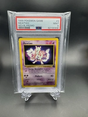 1999 Pokemon Game Movie Promo #3 Mewtwo PSA 9 - Image 1 of 2