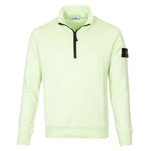 Maglione mezza zip Stone Island Stone 23FW patch verde chiaro V0052 56990757