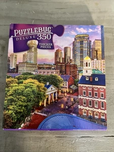 Boston Historic Skyline Puzzlebug Deluxe 20" × 12" 350 Thicker Pieces Puzzle NEW - Picture 1 of 10