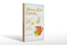 Holzschild Rezept Moscow Mule Cocktail Recipe 20x30 cm Deko Schild