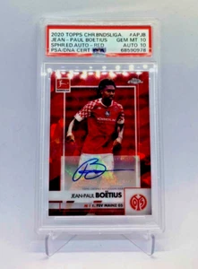 2020 "JEAN PAUL BOETIUS" #APJB Auto 1/5 Sapphire Red PSA 10 Topps Chrome SSP - Picture 1 of 2
