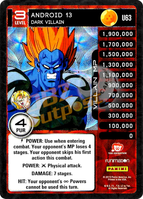 DBZ Dragon Ball Z TCG Card Panini Premiere U65 Trunks, Young Super Saiyan