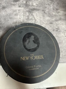The New Yorker Cheese Plates Set of 6 Original Box 2003 Restoration Hardware 8in - Picture 1 of 8