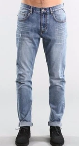 New Rusty Indi Slims Men Slouch Rise Skinny leg Jean Atlantic Blue Size W36/ L32 - Picture 1 of 2