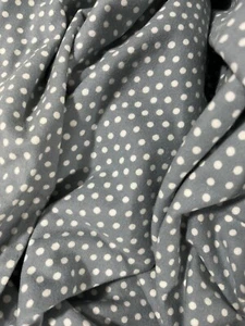 Maywood Light Denim Blue w White Polka Dot Cotton Flannel Fabric BTY - Picture 1 of 4