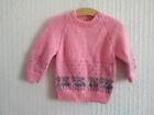  Pink /silver Sparkle sweater design 20 /22""chest,  riendeer Christmas