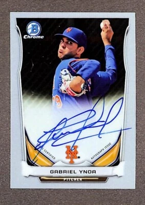 2014 Bowman Chrome #BCP-GY Gabriel Ynoa Rookie RC Auto - New York Mets - Image 1 of 3