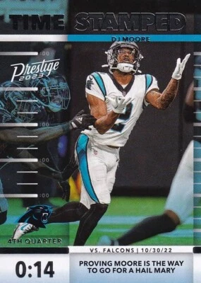 2023 Panini Prestige - Time Stamped #TS-10 D.J. Moore - Carolina Panthers - Image 1 of 2