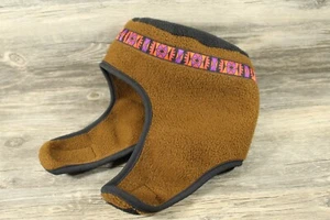 mountain shades fleece ski Hat  brown /black hook and loop USA - Picture 1 of 4