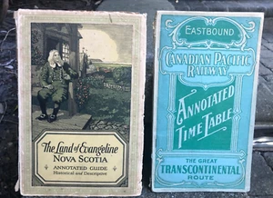 1910 Canadian Pacific Time Table Booklet & 1925 Dominion Atlantic RR Booklet - Picture 1 of 4