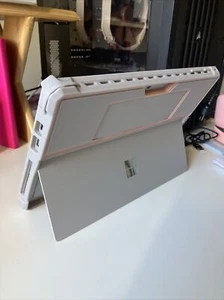 Grey/Pink Rugged Cover Case with Pen Holder for Microsoft Surface Pro 7+ 7 6 5 4 - Picture 1 of 8