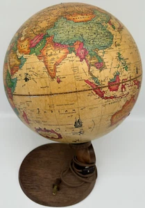 Scan-Globe 12" World Antique Spot Globe~1980 Denmark~Reader's Digest~Nonworking - Picture 1 of 7