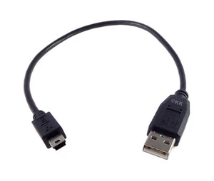 30cm kurzes USB 2.0 (A auf Mini-B) Datenkabel Ladekabel ideal für Festplatten - Bild 1 von 1