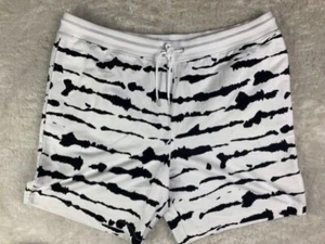 International Concepts Size XL  Mens Shorts Black White Drawstring Elastic Waist - Picture 1 of 4
