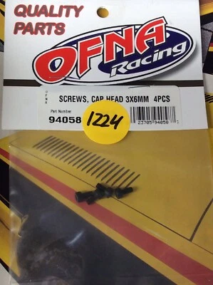 OFNA 94058 Cap Head Screws: {3x6MMx4pc.} NewInPack USA Shipped - Image 1 of 3
