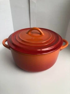 Le Creuset 90th Anniversary Limited Mini Round Cocotte Vintage Flame Unused - Picture 1 of 12