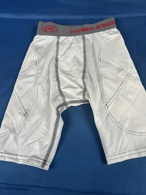 New Rawlings Sliding Shorts White Sz Youth Small Baseball - Image 1 of 3