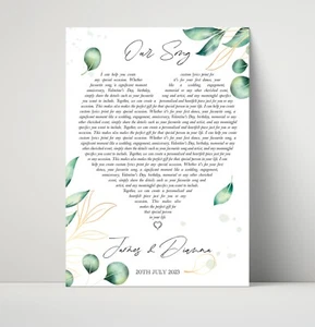 Estampado de letras, letras del primer baile, nuestra canción, estampado de canciones, boda primer baile - Imagen 1 de 11