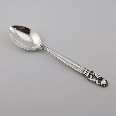 Georg Jensen Acorn Sterling Silver Teaspoon - 5 3/4" - No Monograms Foto 1 de 3
