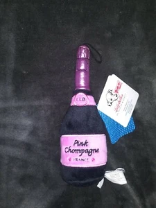 *NEW* Lulubelles Mini 8' Pink Chompagne 🍾 Crinkly/Squeaky Toy For Dogs - Picture 1 of 6